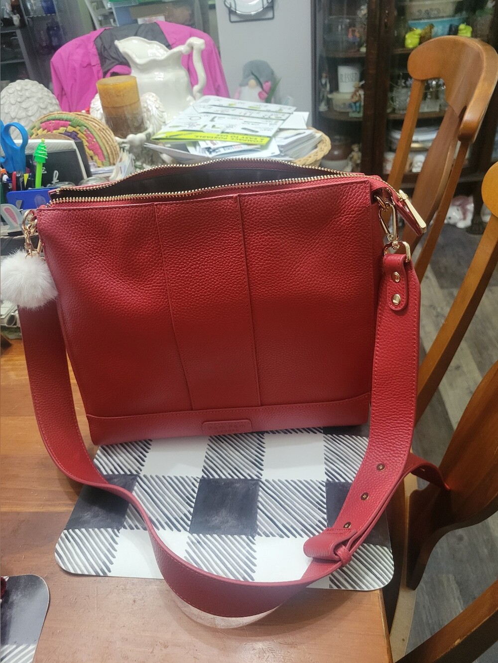 Pom Pom London Westminister Messenger Tote w/accessories